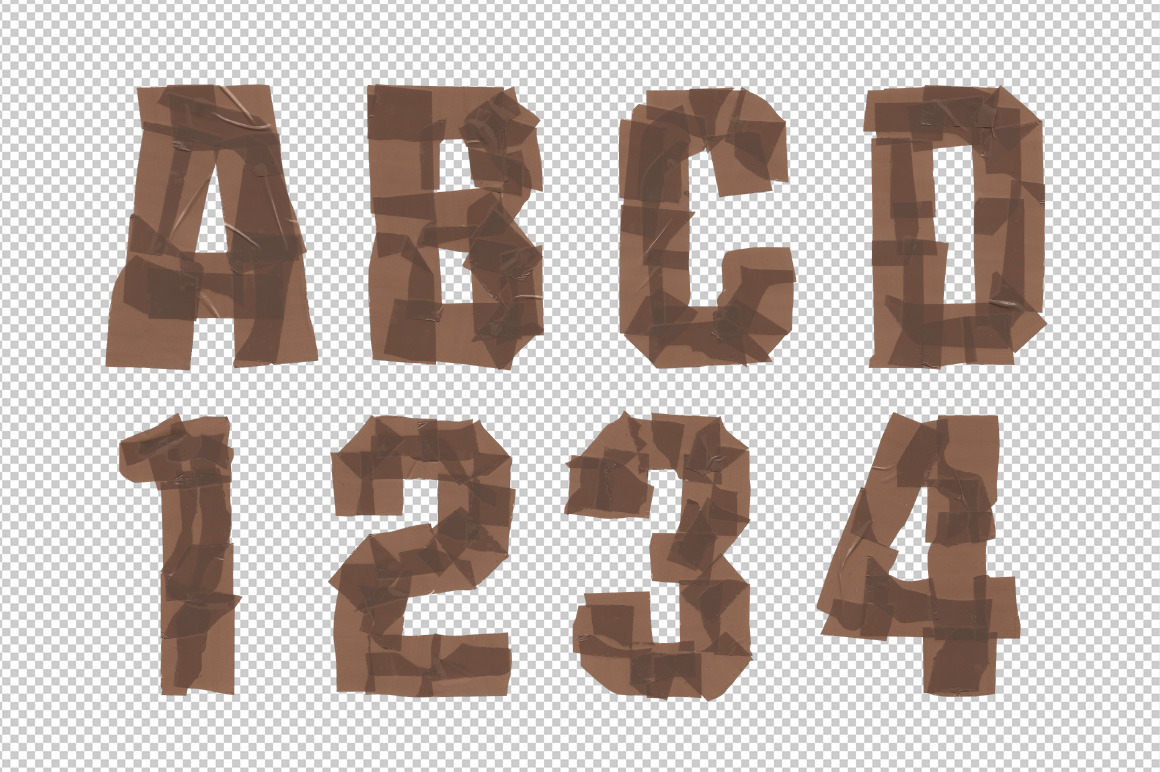 Brown Tape Font Brown Tape Font