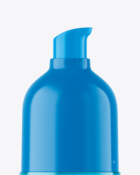 Clear Cosmetic Bottle with Pump Mockup