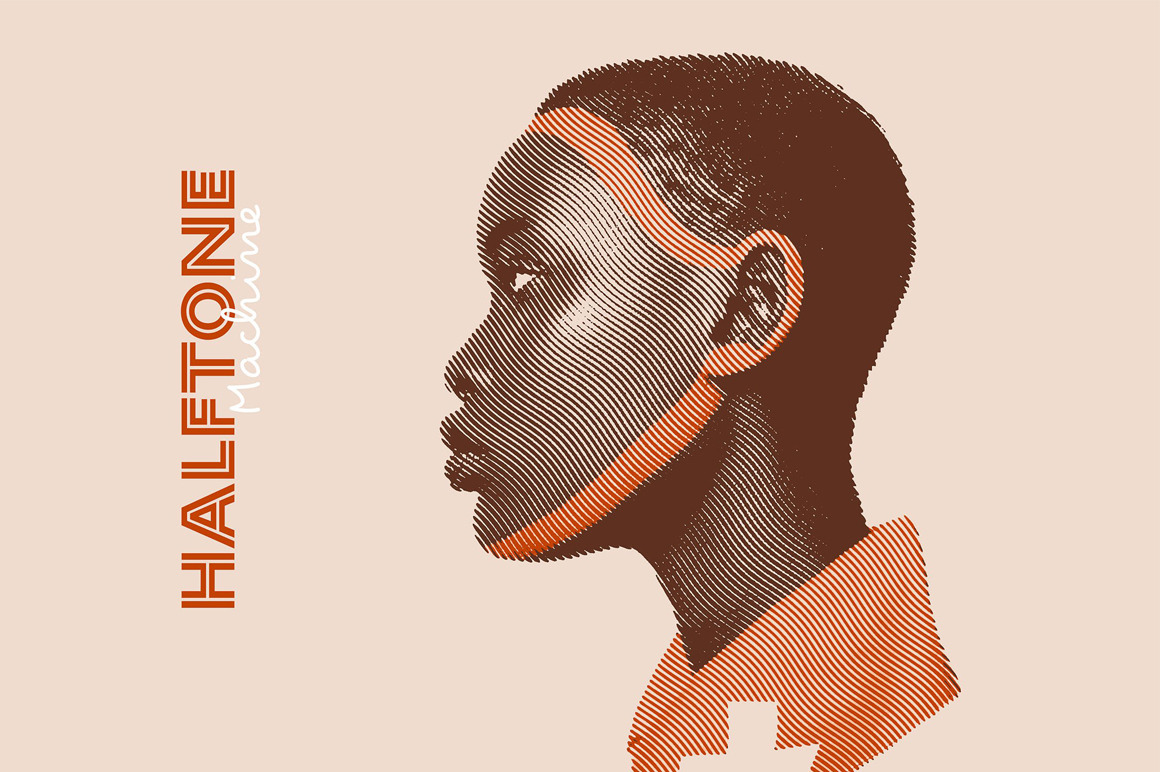Halftone Machine Photo Effect Halftone Machine Photo Effect