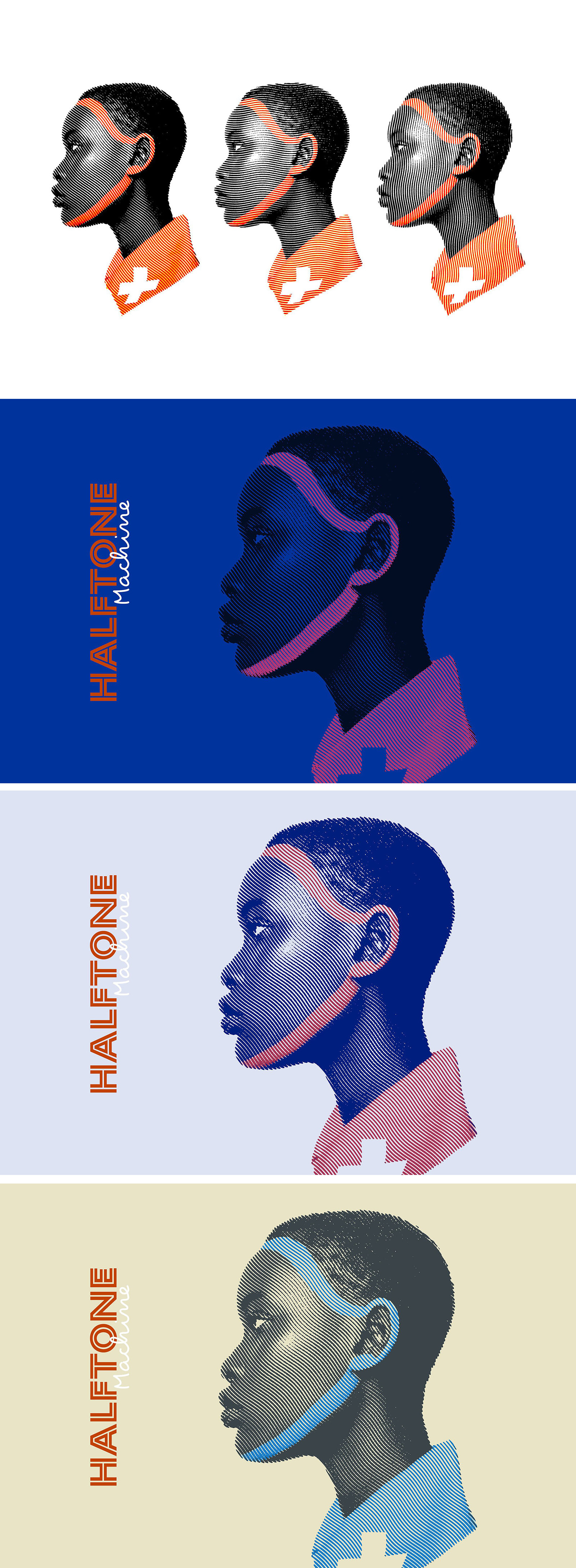 Halftone Machine Photo Effect Halftone Machine Photo Effect