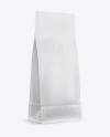 Matte Paper Coffee Bag with Valve Mockup
