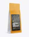 Matte Paper Coffee Bag with Valve Mockup