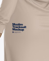 Muslim Tracksuit Mockup – Back Half Side View