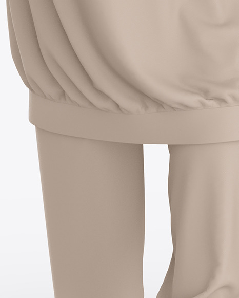 Muslim Tracksuit Mockup – Back Half Side View