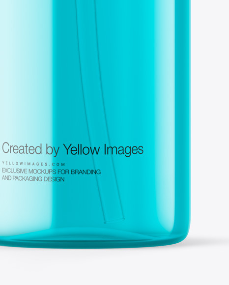 Clear Cosmetic Bottle with Pump Mockup