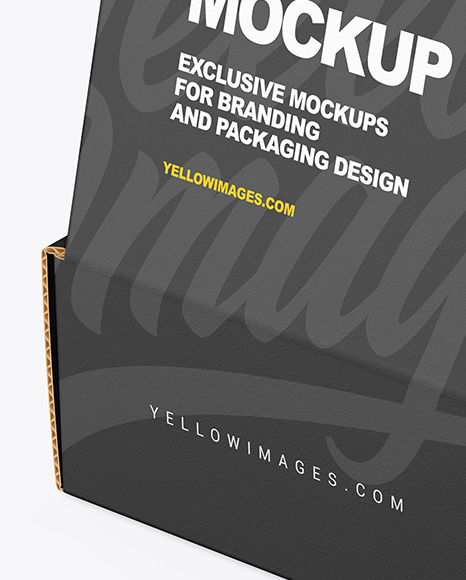 Opened Paper Mailing Box Mockup