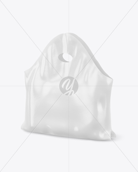 Plastic Bag Mockup - Half Side View