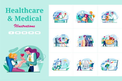 M327_ Healthcare Illustrations - Examine