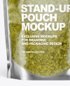 Clear Plastic Pouch w/ Pesto Sauce Mockup