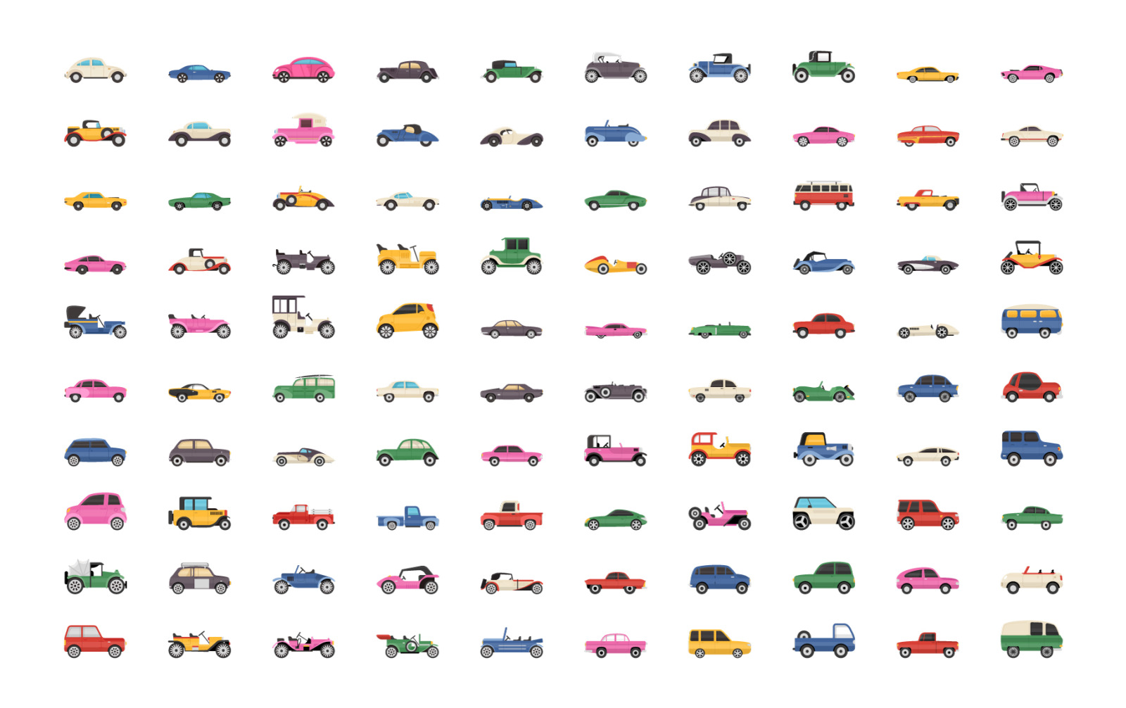 100 Vintage Transport Icons 100 Vintage Transport Icons