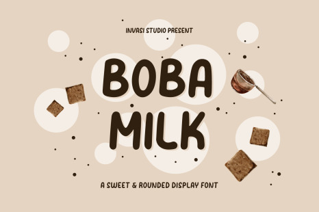 Boba Milk - Sweet & Rounded - Fonts handwriting