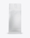 Matte Paper Coffee Bag with Valve Mockup