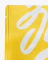 Matte Paper Coffee Bag with Valve Mockup