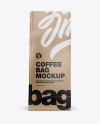 Matte Paper Coffee Bag with Valve Mockup