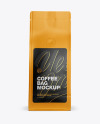 Matte Paper Coffee Bag with Valve Mockup