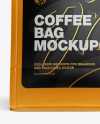 Matte Paper Coffee Bag with Valve Mockup