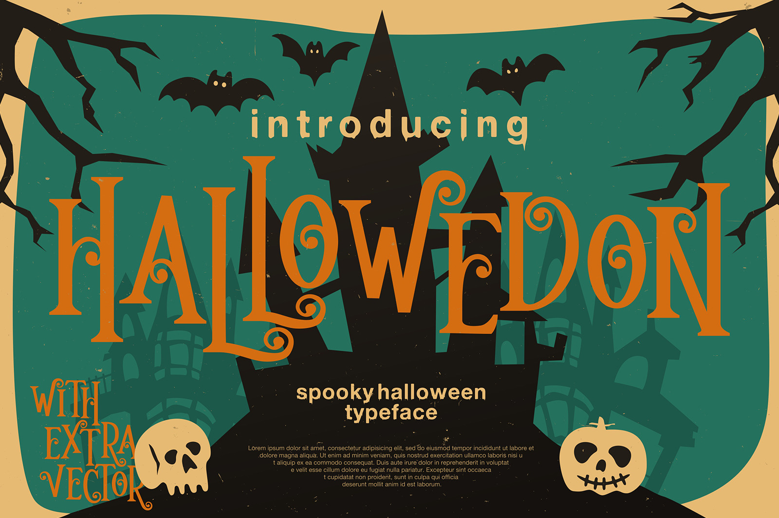 Hallowedon - spooky halloween typeface