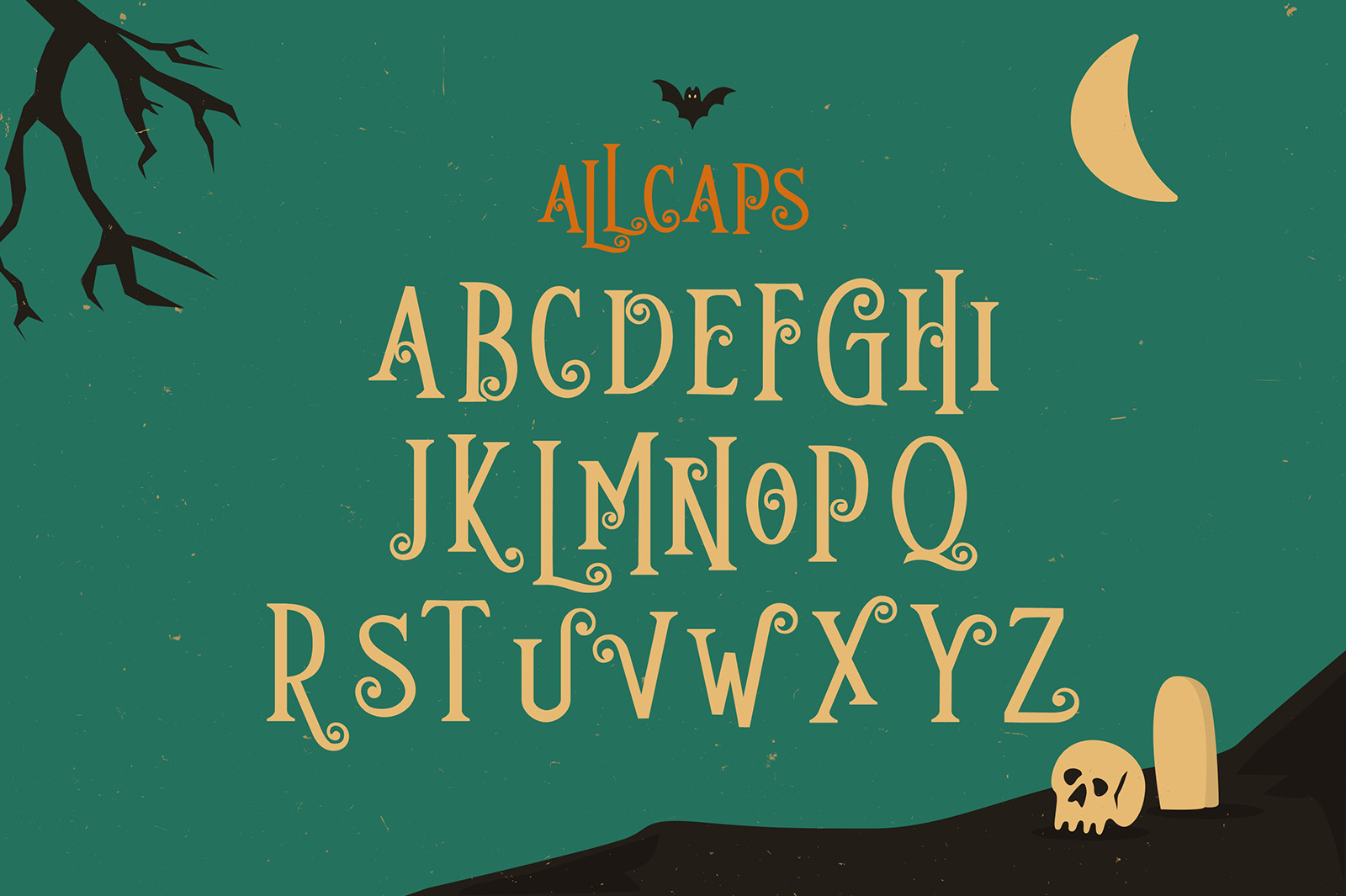 Hallowedon - spooky halloween typeface