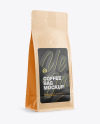 Glossy Coffee Bag with Valve Mockup