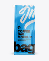 Glossy Coffee Bag with Valve Mockup