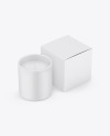 Candle W/ Paper Box Mockup