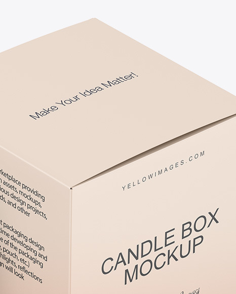 Candle W/ Paper Box Mockup