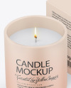 Candle W/ Paper Box Mockup