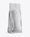 Glossy Metallic Coffee Bag with Valve Mockup