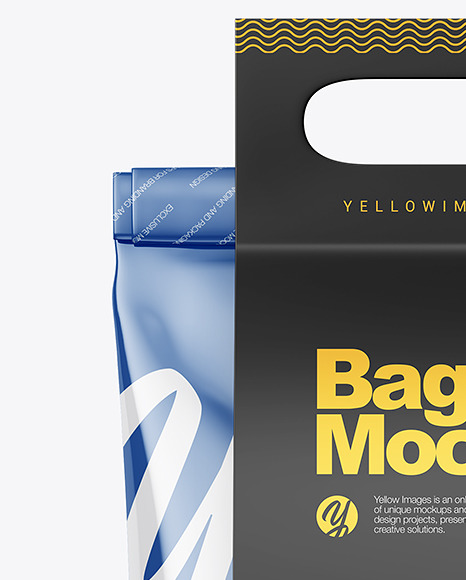 Glossy Bag with Paper Handle Mockup