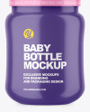 Glossy Baby Bottle Mockup