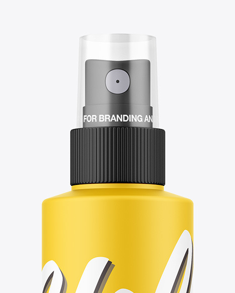 Matte Spray Bottle Mockup