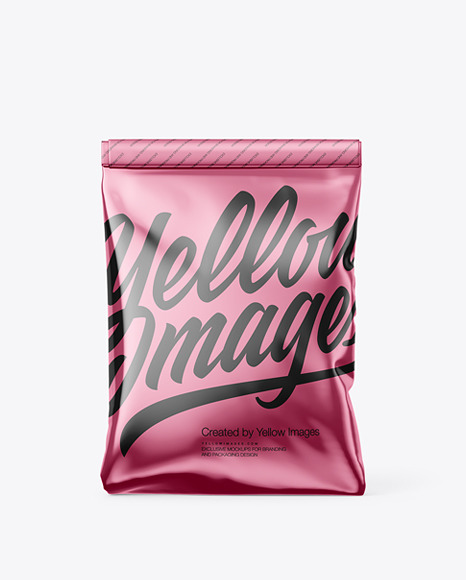 Metallic Bag with Paper Handle Mockup