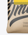 Kraft Paper Bag with Matte Paper Handle Mockup