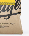 Kraft Paper Bag with Matte Paper Handle Mockup