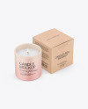 Candle W/ Kraft Box Mockup