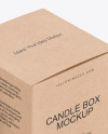 Candle W/ Kraft Box Mockup