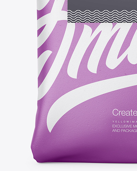 Matte Paper Bag with Paper Handle Mockup