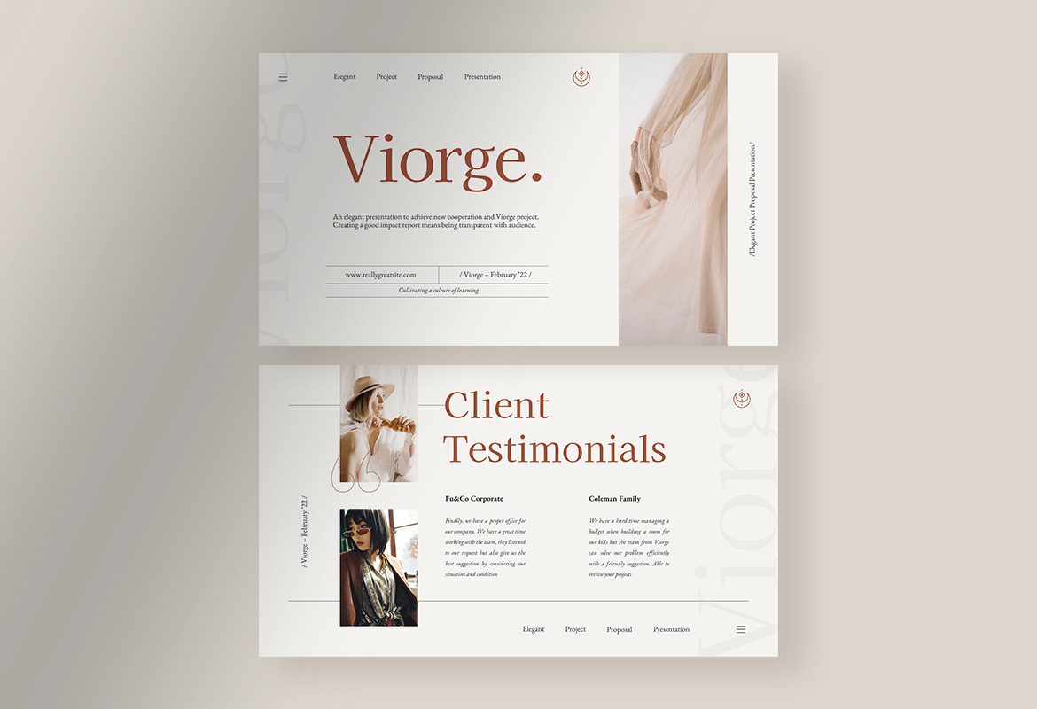 Viorge - Elegant Project Proposal Presentation Viorge - Elegant Project Proposal Presentation