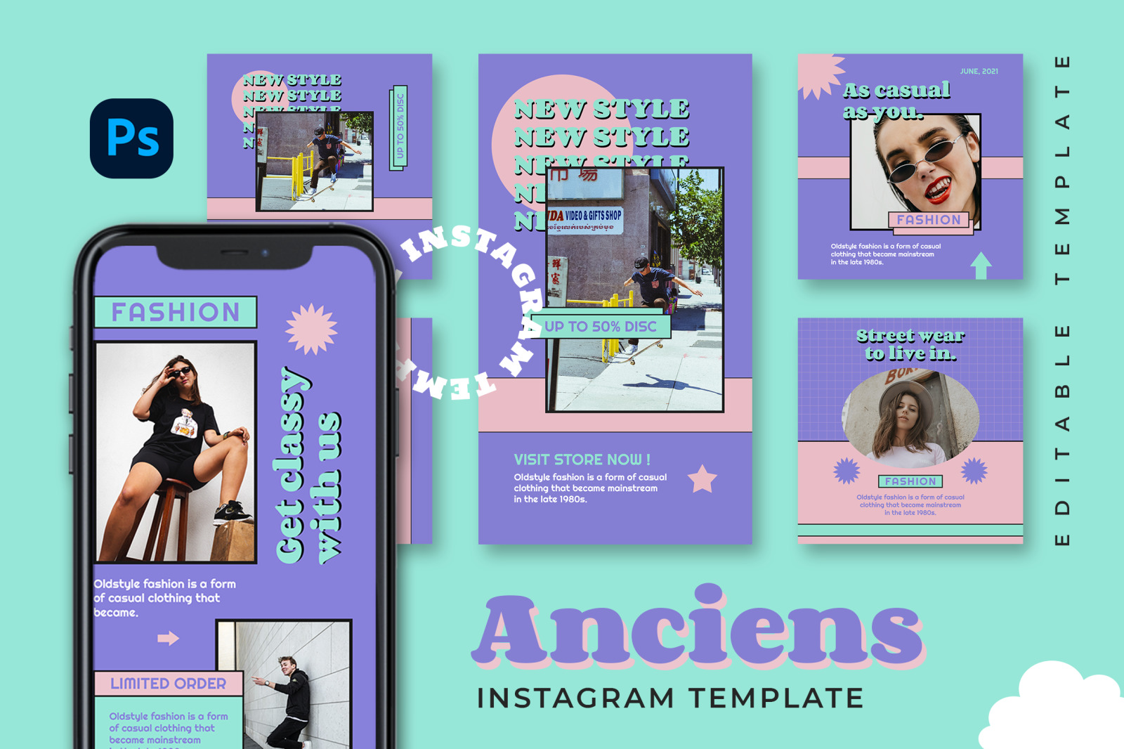 Anciens Instagram Template Anciens Instagram Template