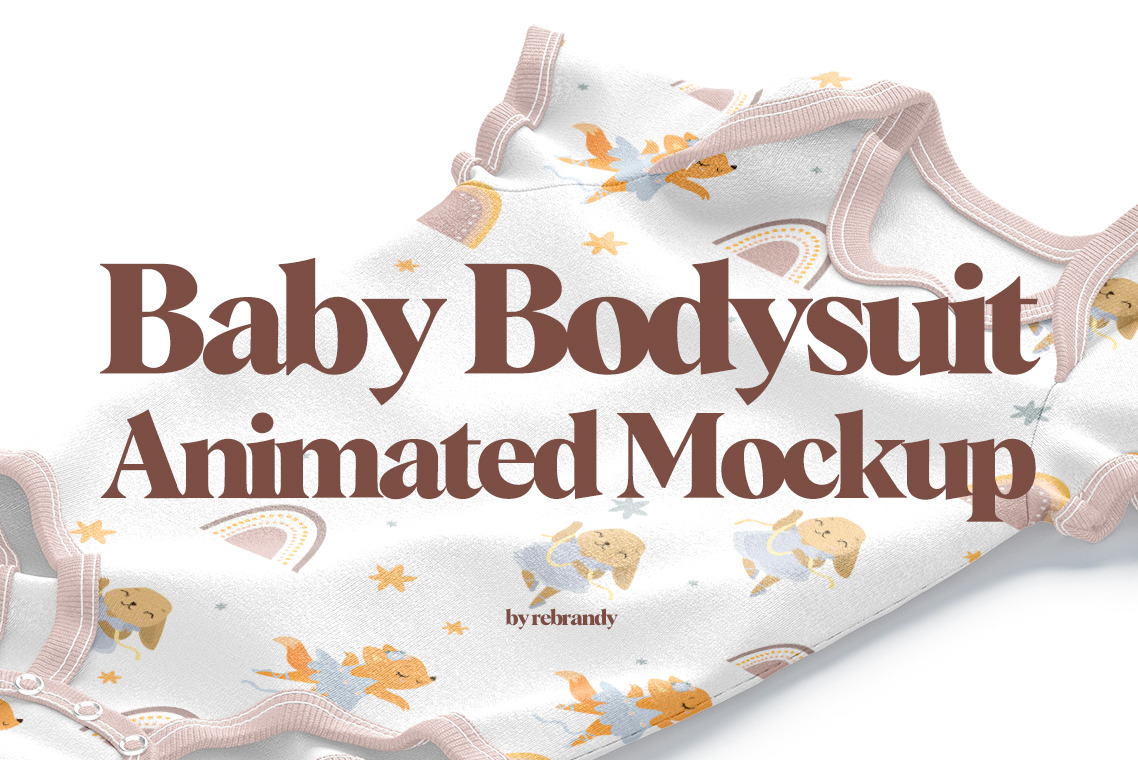 Baby Bodysuit Animated Mockup Baby Bodysuit Animated Mockup