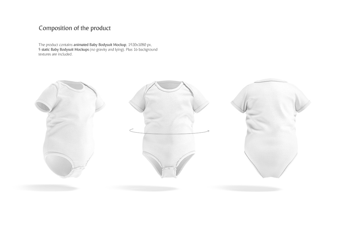 Baby Bodysuit Animated Mockup Baby Bodysuit Animated Mockup