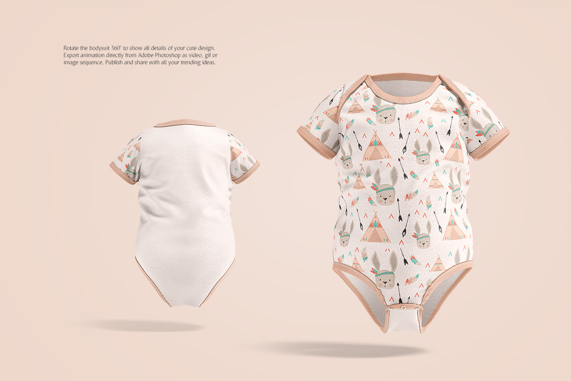 Baby Bodysuit Animated Mockup Baby Bodysuit Animated Mockup