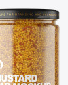 Clear Glass Jar with Wholegrain Mustard Mockup