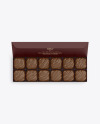 Box of Chocolate Sweets Mockup