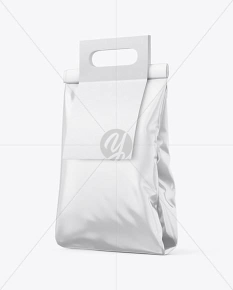 Glossy Bag with Paper Handle Mockup