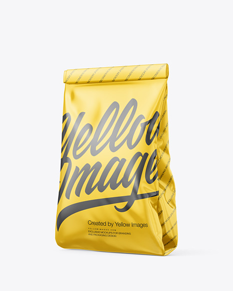 Glossy Bag with Paper Handle Mockup