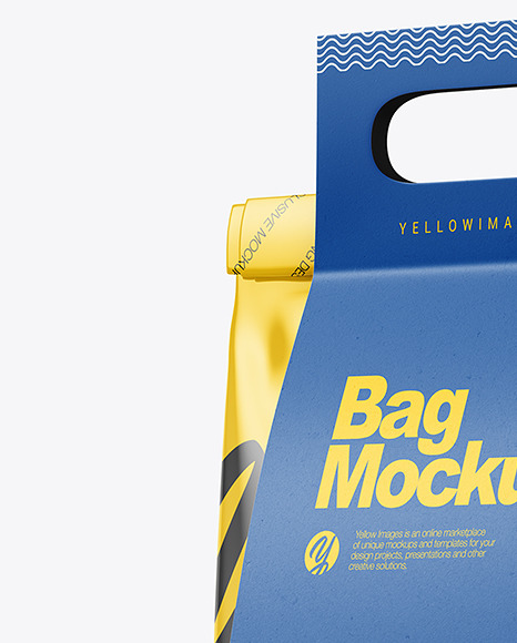 Glossy Bag with Paper Handle Mockup