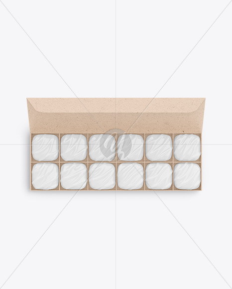 Kraft Paper Box of Chocolate Sweets Mockup Kraft Paper Box of Chocolate Sweets Mockup