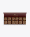 Kraft Paper Box of Chocolate Sweets Mockup Kraft Paper Box of Chocolate Sweets Mockup