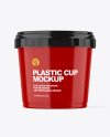 Glossy Plastic Cup Mockup